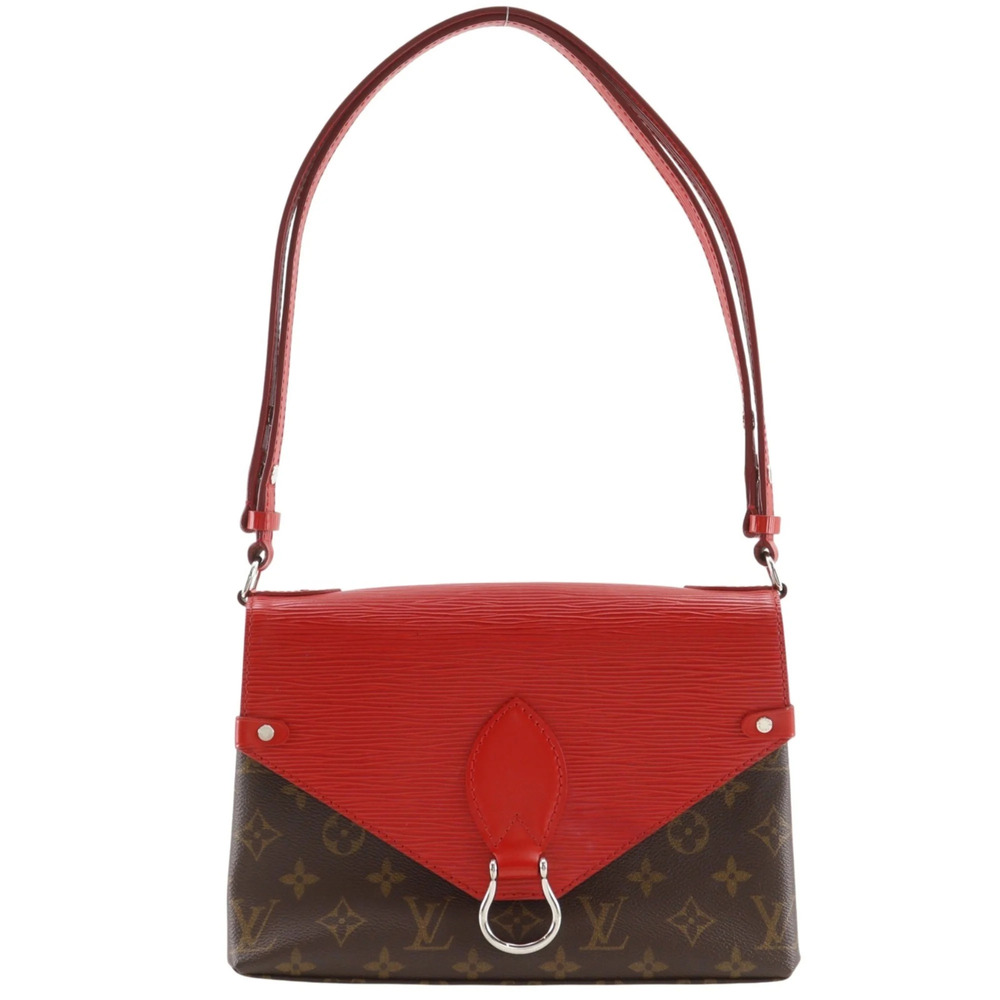 LOUIS VUITTON Authentic Brown Monogram Leather Shoulder Bag